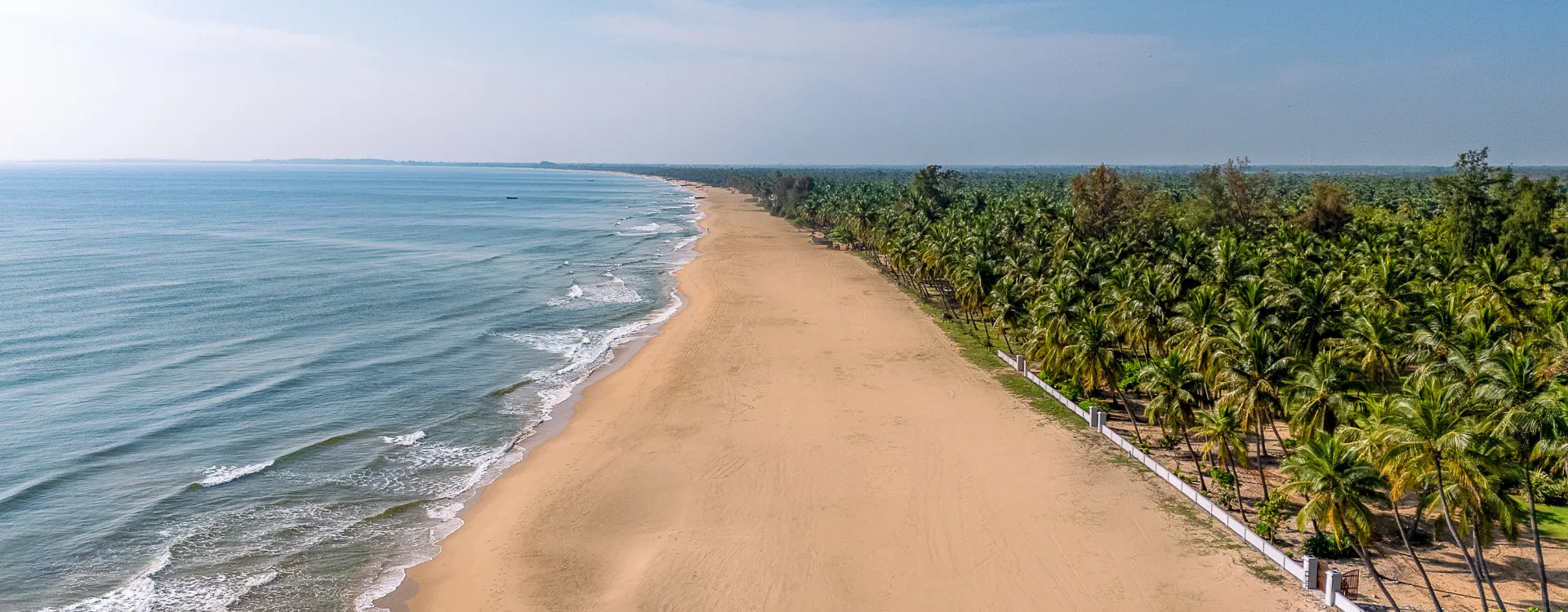 Aerial view of Pasikudah Bay, East Sri Lanka
