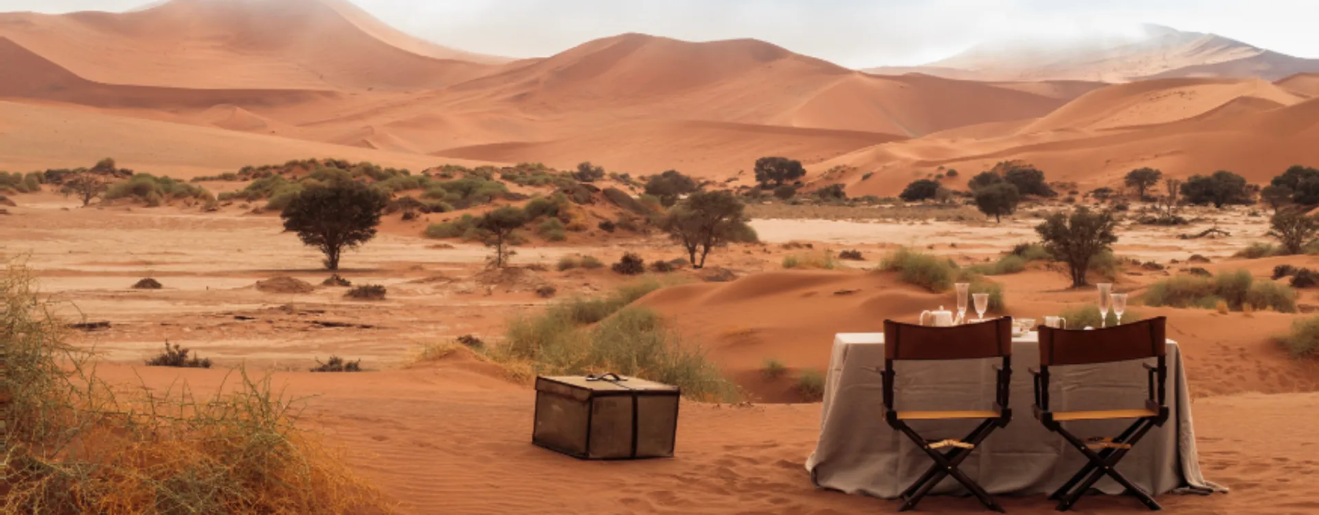 Luxury picnic in the Namibian wilderness