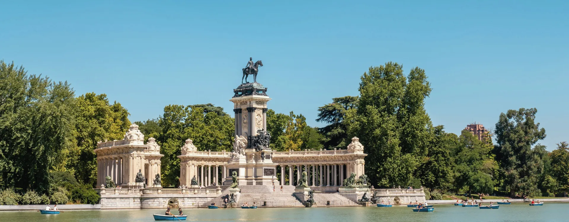 Monument to Alfonso XII in El Retiro Park, Madrid, Spain