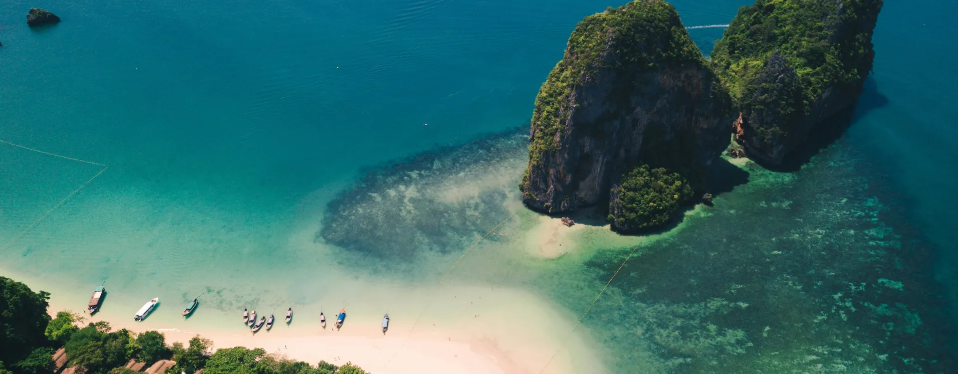 Aerial view of Southern Islands in Phuket