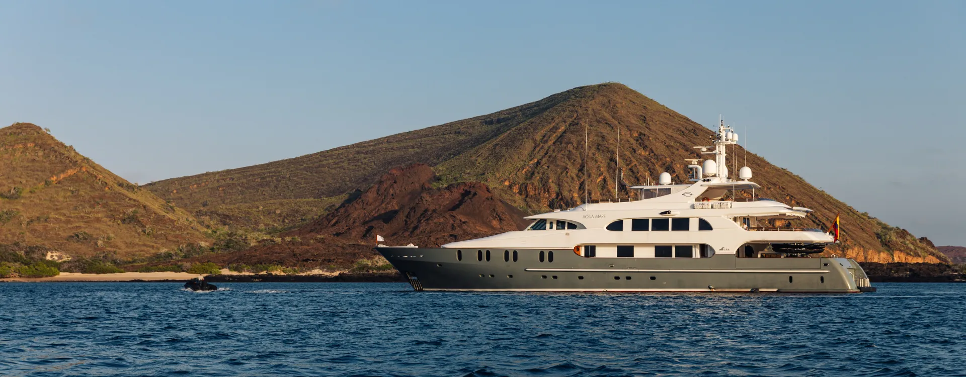 Exterior image of Aqua Mare Yacht cruising through the Galapagos