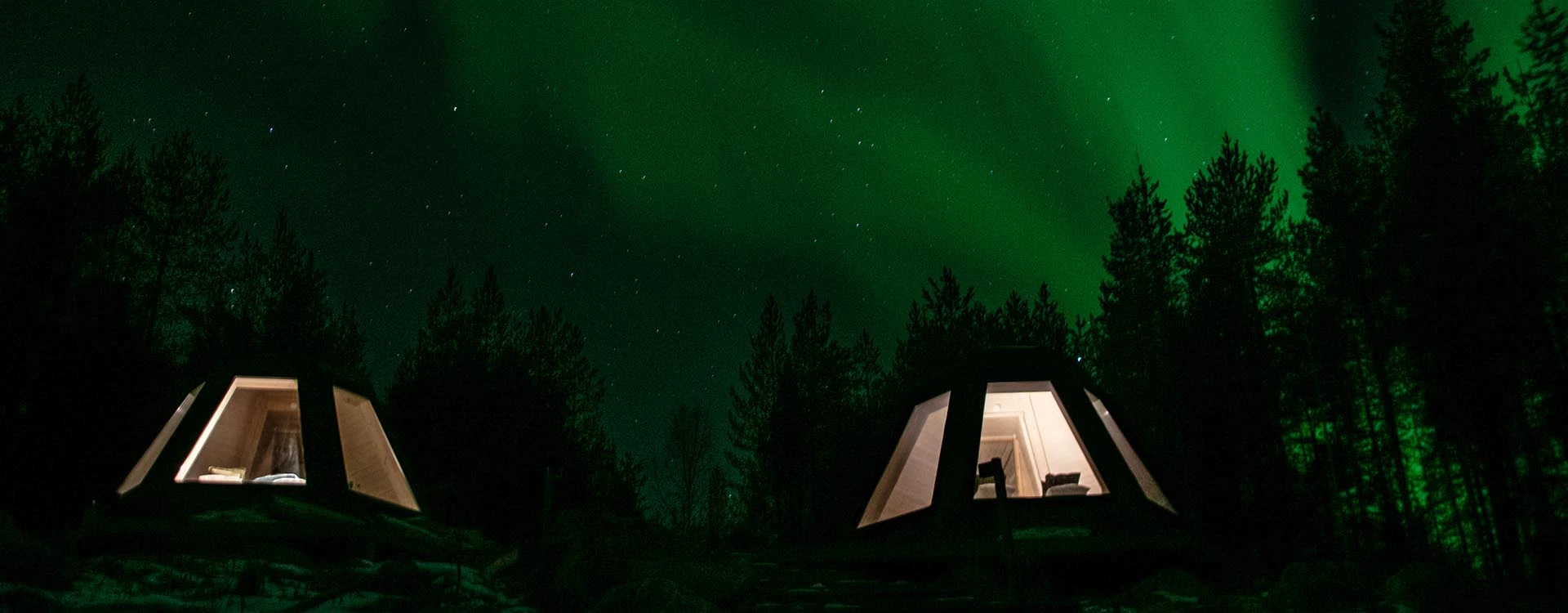 Cone Roome exterior at Aurora Safari Camp Sweden