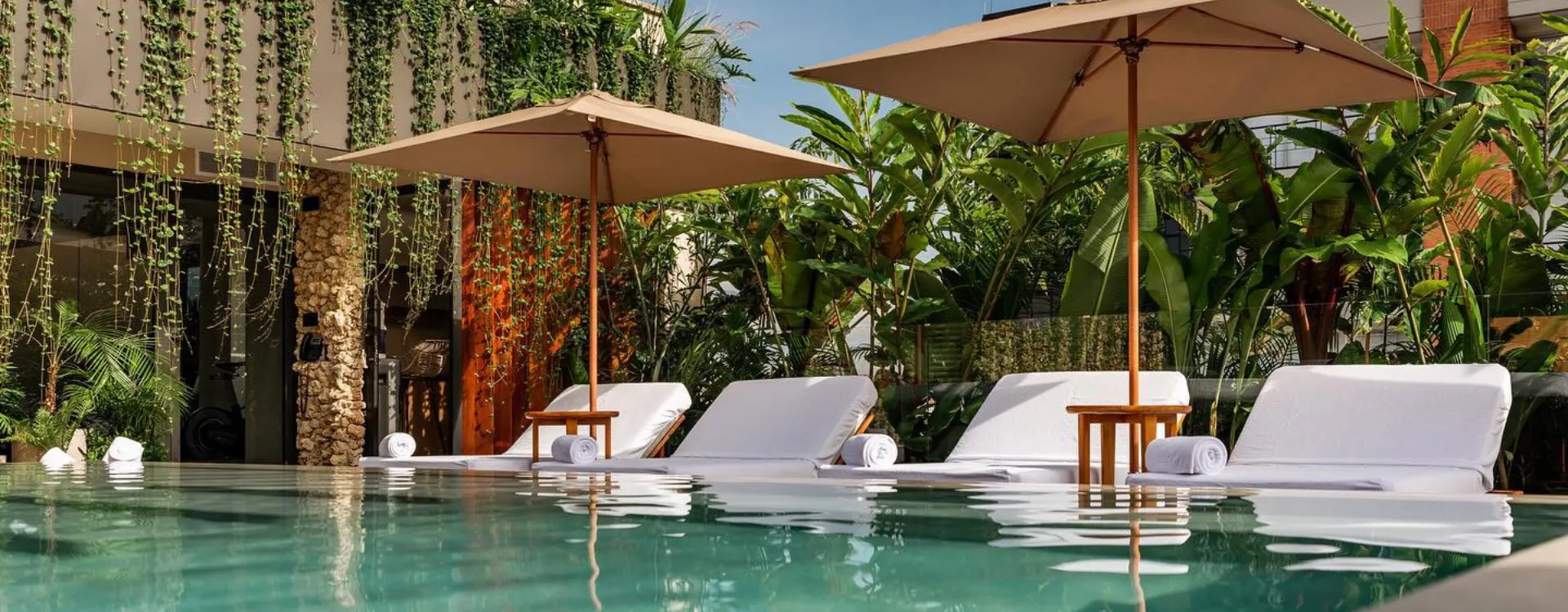 Tranquil pool on the rooftop of El Cielo Medellin Colombia