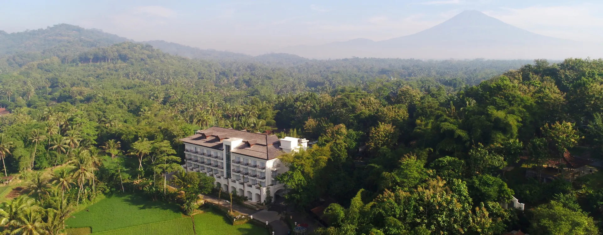 Exterior of Plataran Heritage Borobudur Hotel in Indonesia