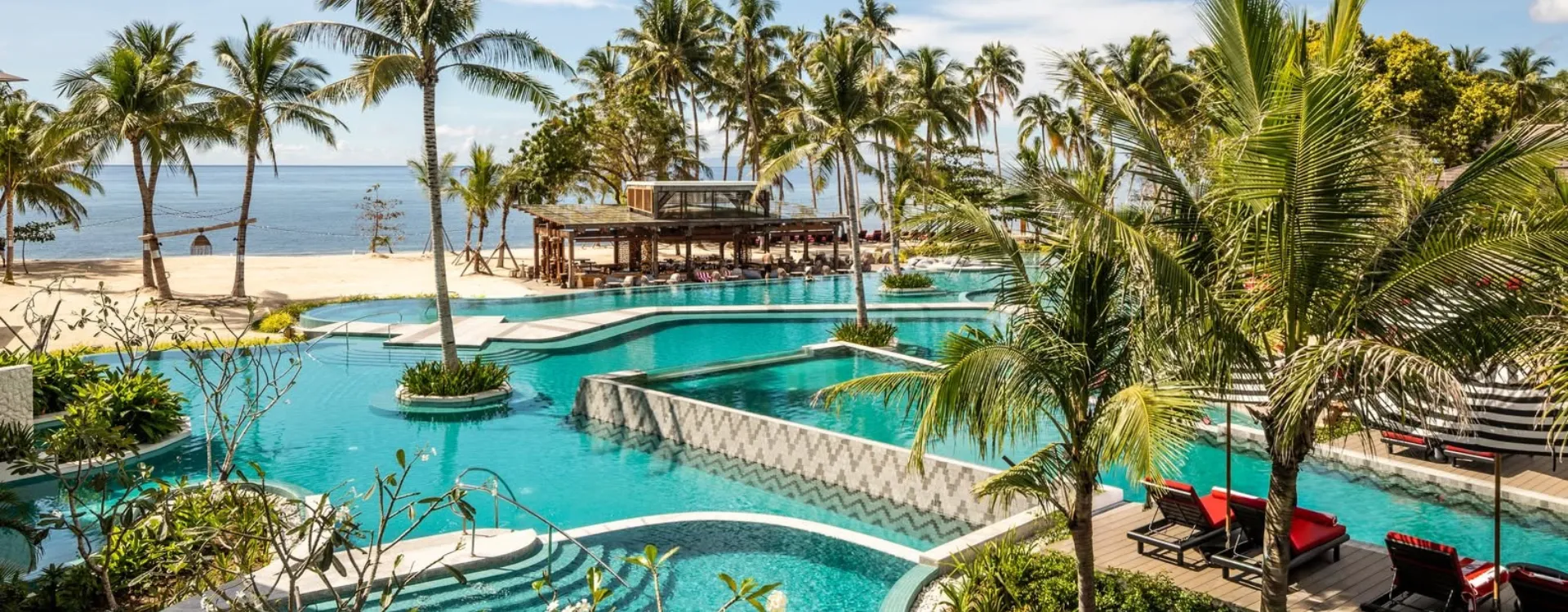 Main pool at South Palms beach resort and spa the philippines
