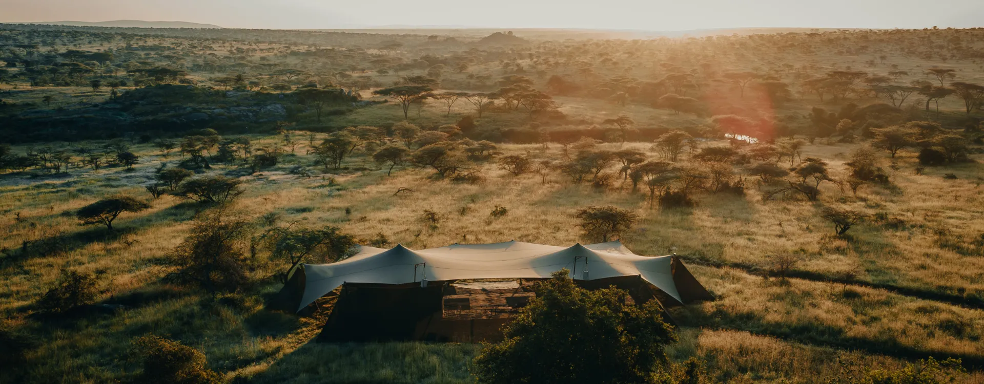 Aerial shot of Wilderness Usawa, Tanzania