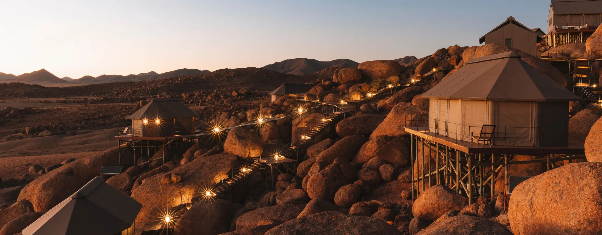 Exterior of the lodge, Zannier Sonop, Luxury holidays to Namibia